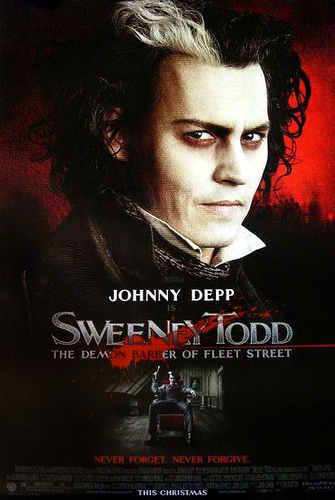 Tercer cartel de Sweeney Todd: The Demon Barber of Fleet Street de Tim Burton